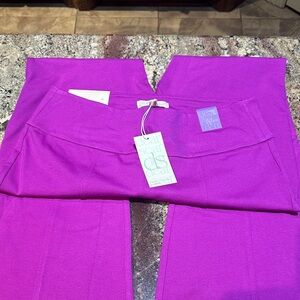 Magenta (vibrant pink) Wide Leg Pull On Pants